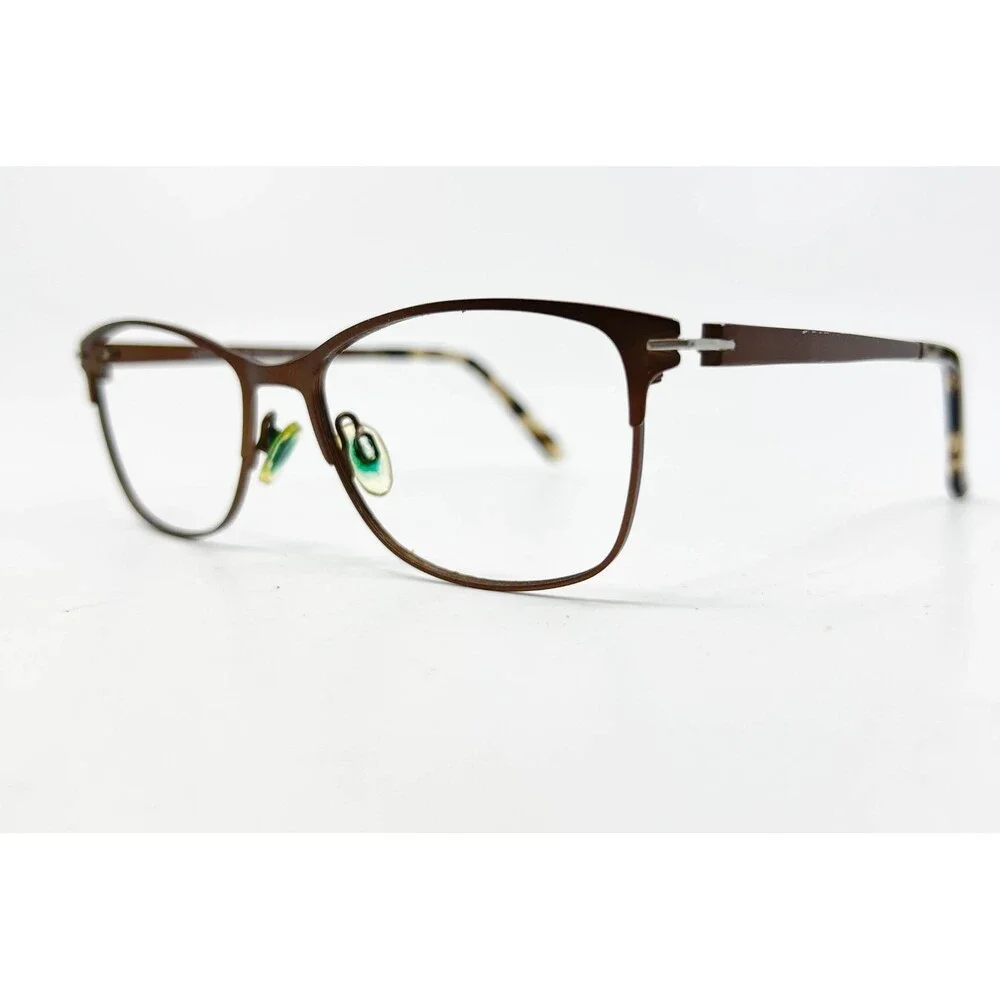 Legacy Lane 39 Eyeglasses Womens Brown Metal Cat Eye Frames 53-16-135
